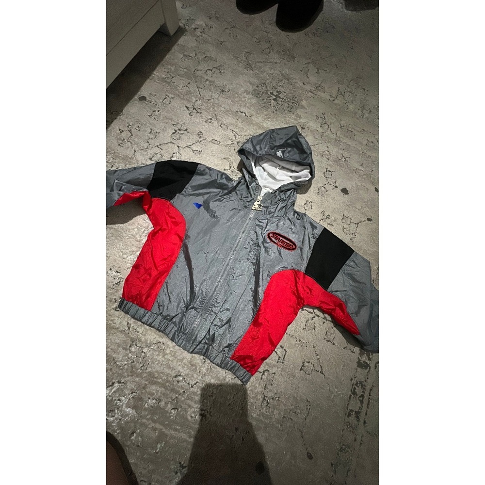 Vintage starter gray red windbreaker jacket size 4T